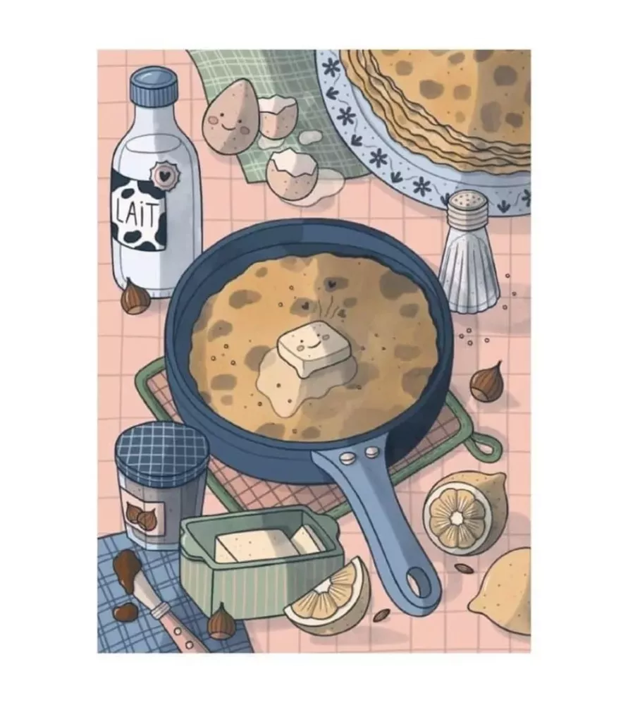 Mini puzzle Les crêpes de mamie Trevell 99 pièces illustré par Servane
