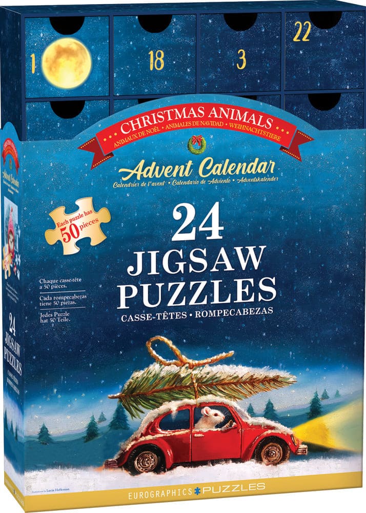 Calendrier de l'Avent Animaux de Noël Eurographics 24 puzzles de 50 pièces